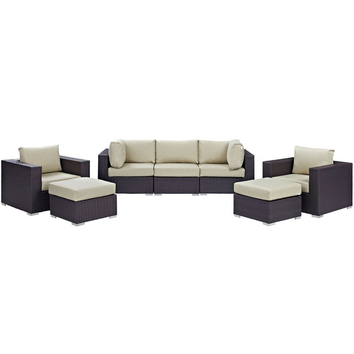 Convene 7 Piece Outdoor Patio Sectional Set by Modway