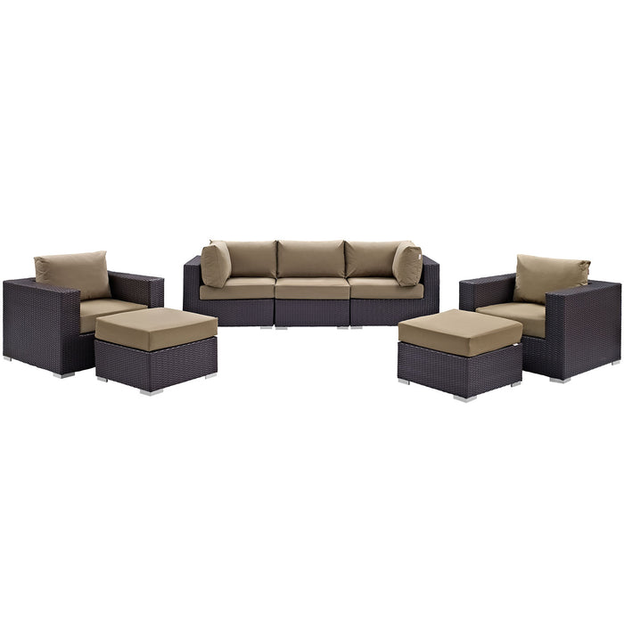 Convene 7 Piece Outdoor Patio Sectional Set by Modway