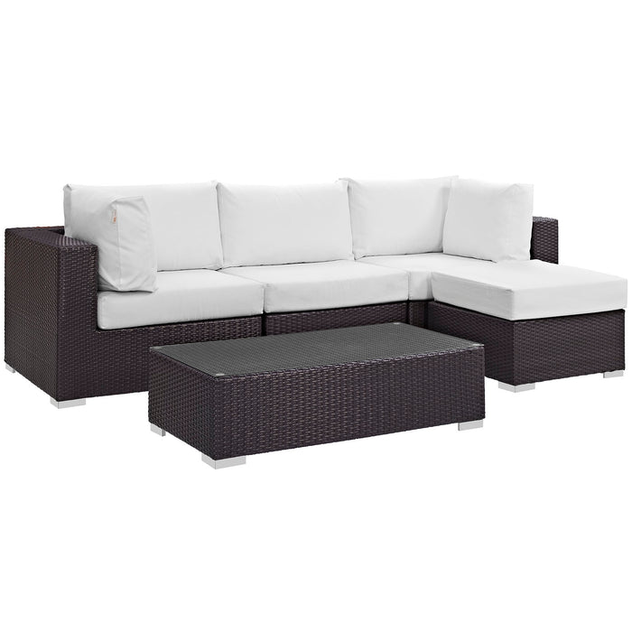 Convene 5 Piece Outdoor Patio Sectional Set by Modway