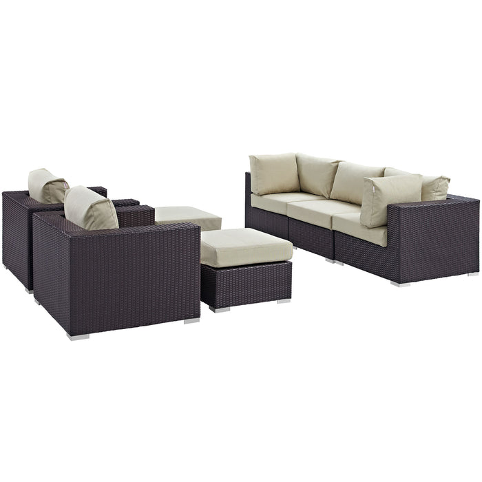 Convene 7 Piece Outdoor Patio Sectional Set by Modway