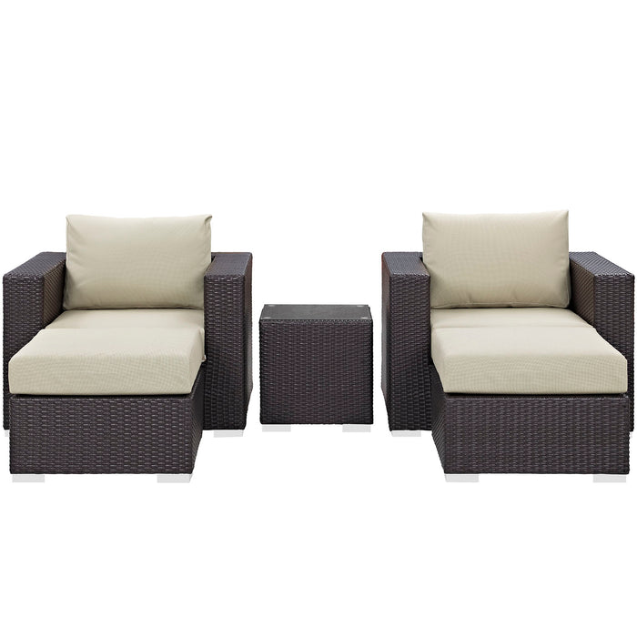 Convene 5 Piece Outdoor Patio Sectional Set by Modway