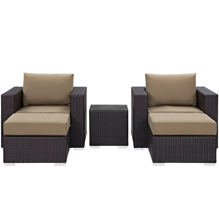 Convene 5 Piece Outdoor Patio Sectional Set by Modway