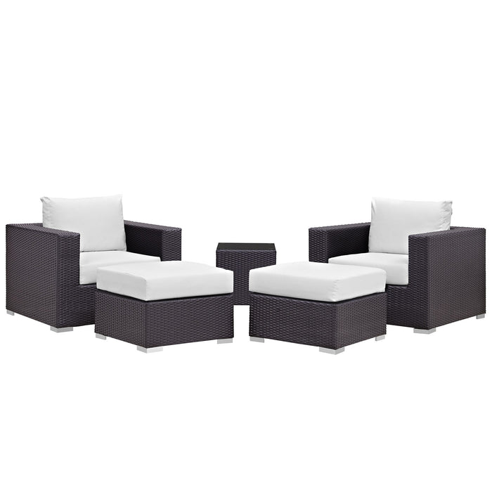 Convene 5 Piece Outdoor Patio Sectional Set by Modway