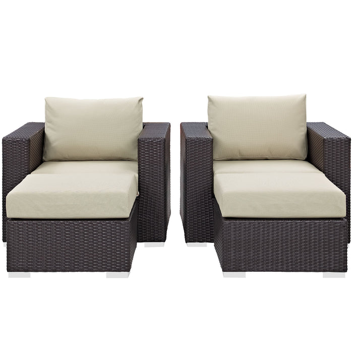 Convene 4 Piece Outdoor Patio Sectional Set by Modway