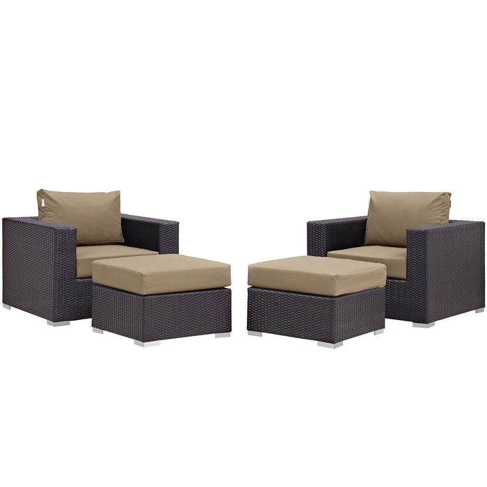 Convene 4 Piece Outdoor Patio Sectional Set by Modway