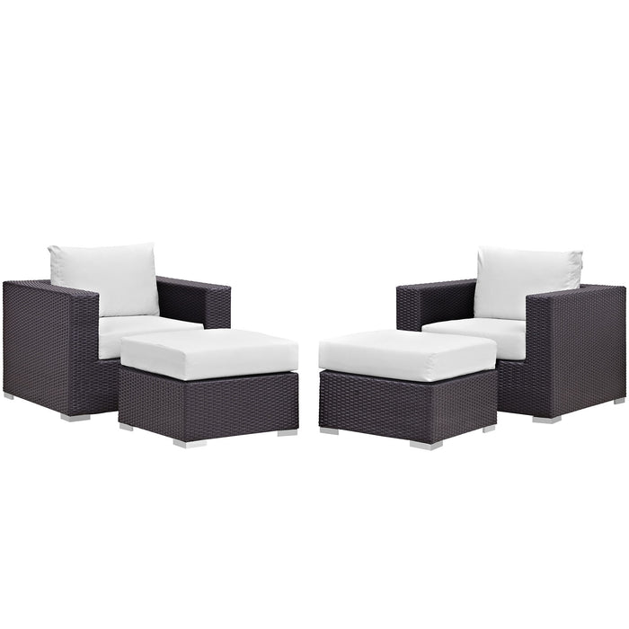 Convene 4 Piece Outdoor Patio Sectional Set by Modway