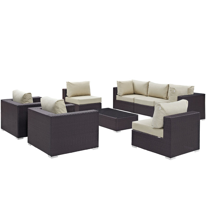 Convene 8 Piece Outdoor Patio Sectional Set by Modway