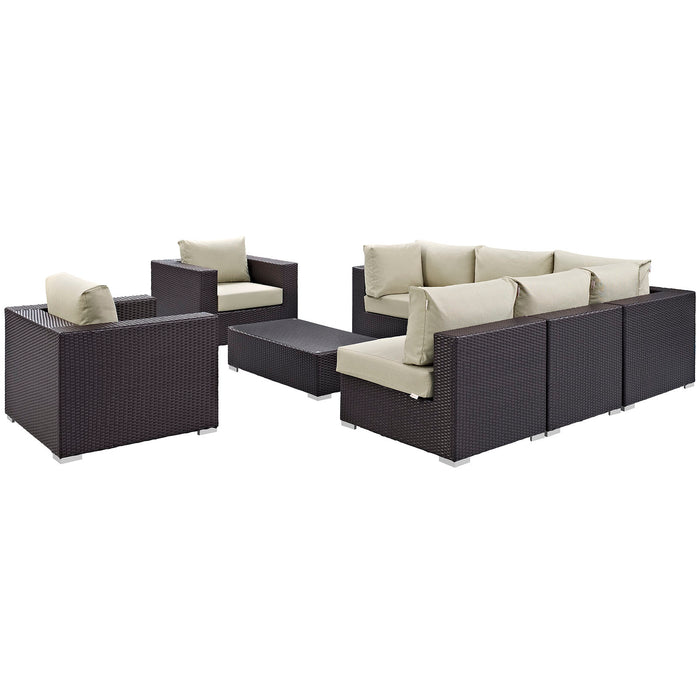 Convene 8 Piece Outdoor Patio Sectional Set by Modway