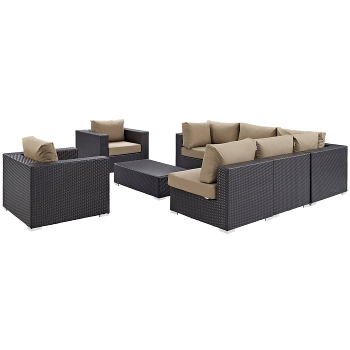 Convene 8 Piece Outdoor Patio Sectional Set by Modway