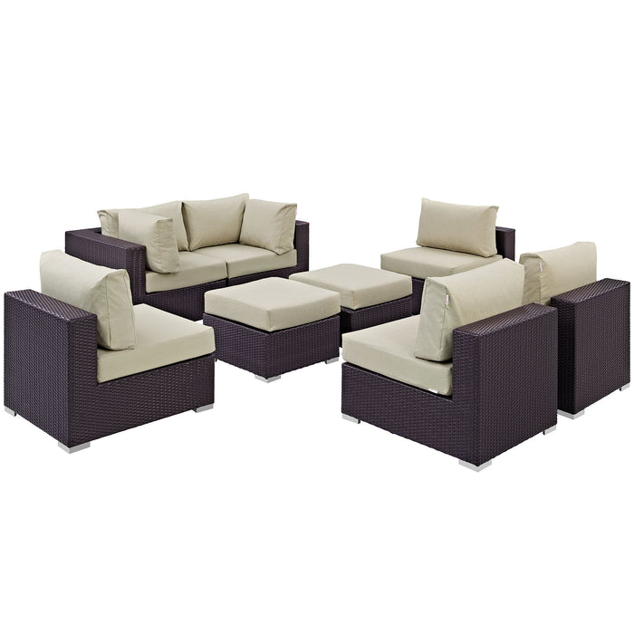 Convene 8 Piece Outdoor Patio Sectional Set by Modway