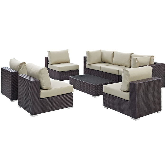 Convene 8 Piece Outdoor Patio Sectional Set by Modway