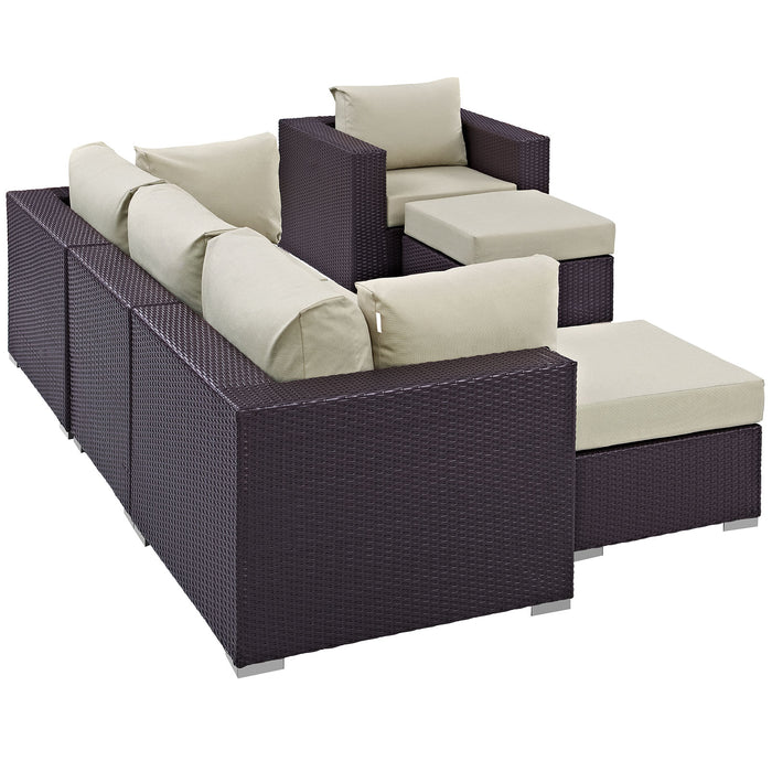 Convene 6 Piece Outdoor Patio Sectional Set by Modway