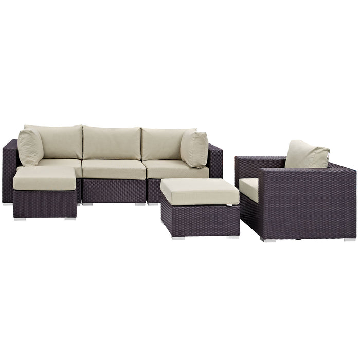 Convene 6 Piece Outdoor Patio Sectional Set by Modway