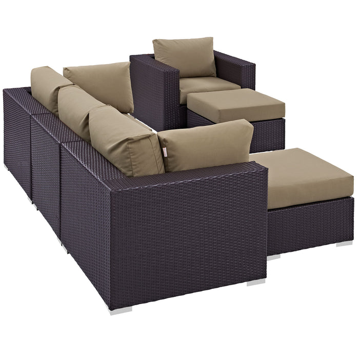 Convene 6 Piece Outdoor Patio Sectional Set by Modway