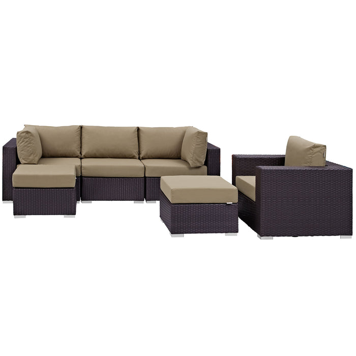 Convene 6 Piece Outdoor Patio Sectional Set by Modway