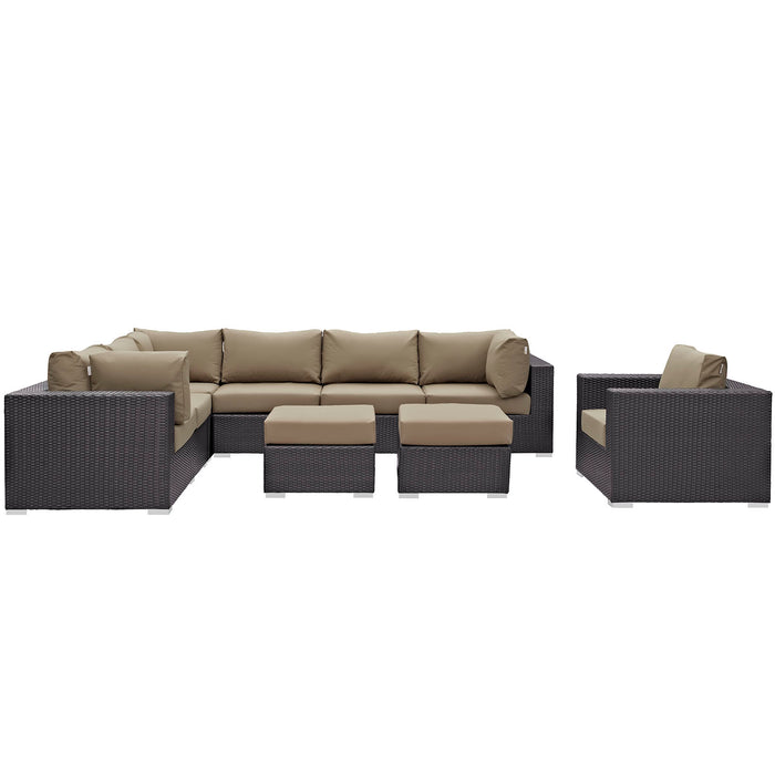 Convene 9 Piece Outdoor Patio Sectional Set by Modway