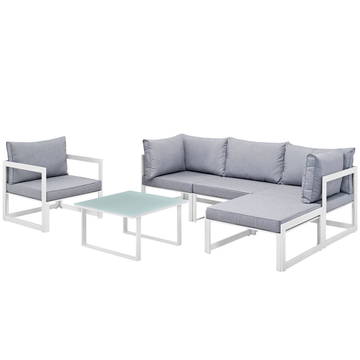 Fortuna 6 Piece Outdoor Patio Sectional Sofa Set by Modway