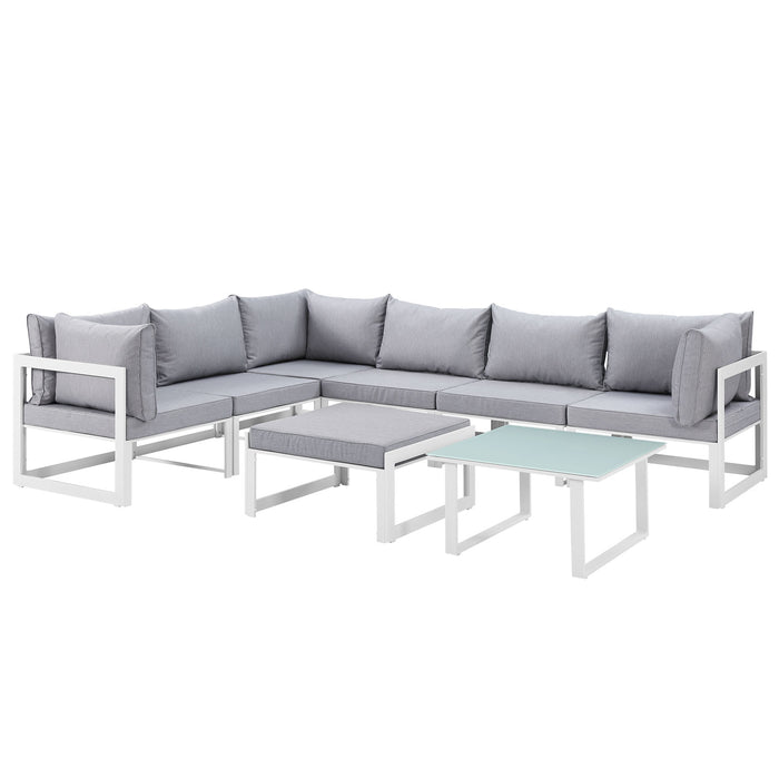 Fortuna 8 Piece Outdoor Patio Sectional Sofa Set by Modway