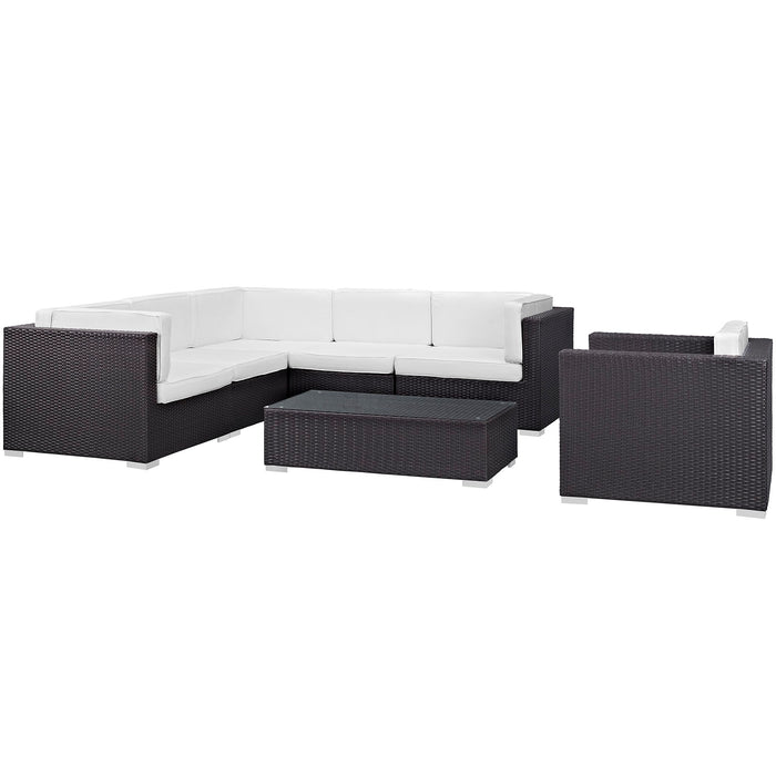 Corona 7 Piece Outdoor Patio Sectional Set by Modway