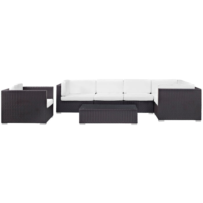 Corona 7 Piece Outdoor Patio Sectional Set by Modway