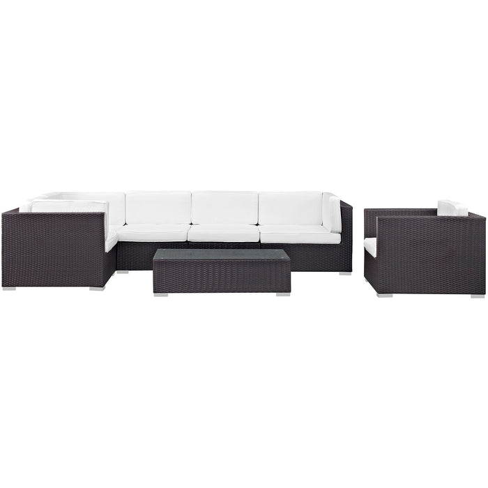 Corona 7 Piece Outdoor Patio Sectional Set by Modway