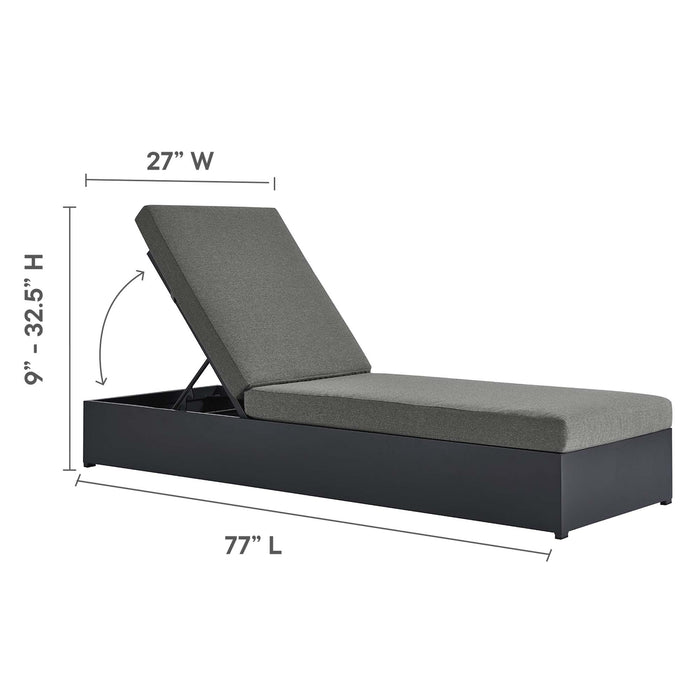 Tahoe 3-Piece Outdoor Patio Powder-Coated Aluminum Chaise Lounge Set by Modway