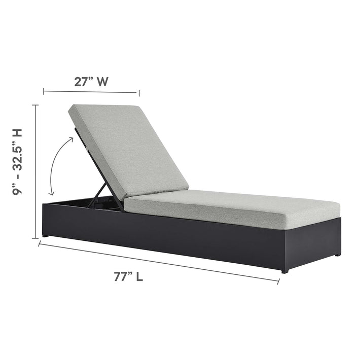 Tahoe 3-Piece Outdoor Patio Powder-Coated Aluminum Chaise Lounge Set by Modway