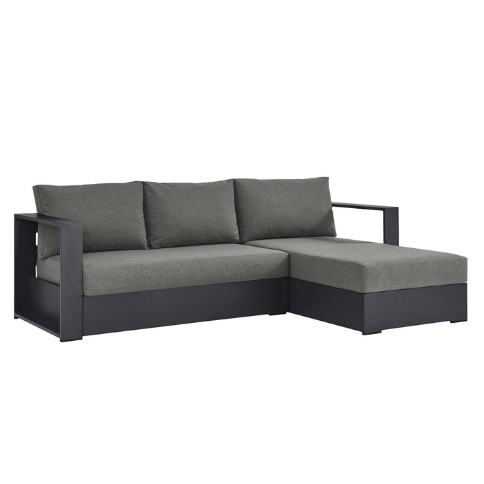 Tahoe 2-Piece Outdoor Patio Powder-Coated Aluminum Right-Facing Chaise Sectional Sofa Set by Modway