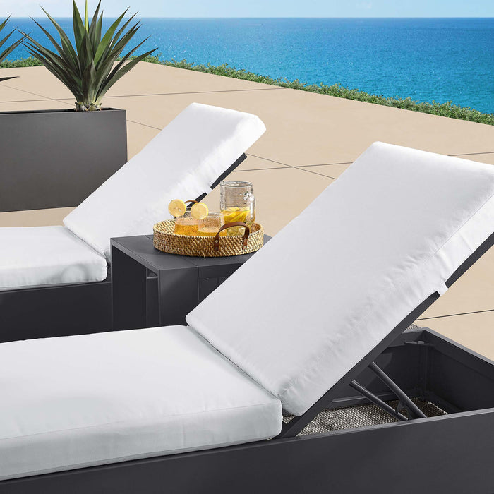 Tahoe 3-Piece Outdoor Patio Powder-Coated Aluminum Chaise Lounge Set by Modway