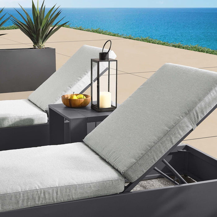 Tahoe 3-Piece Outdoor Patio Powder-Coated Aluminum Chaise Lounge Set by Modway