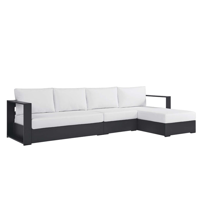 Tahoe 3-Piece Outdoor Patio Powder-Coated Aluminum Right-Facing Chaise Sectional Sofa Set by Modway