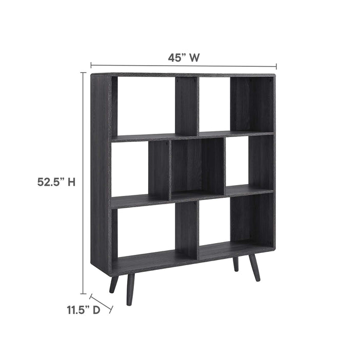 Transmit 7 Shelf Wood Grain Bookcase by Modway