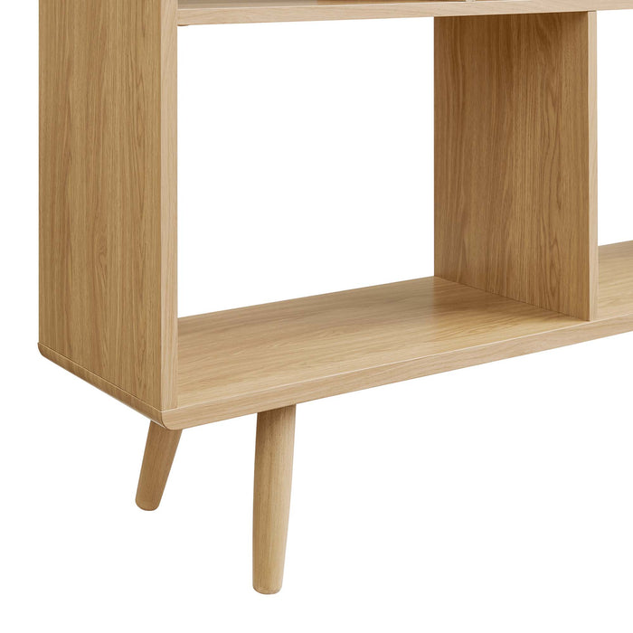 Transmit 7 Shelf Wood Grain Bookcase by Modway