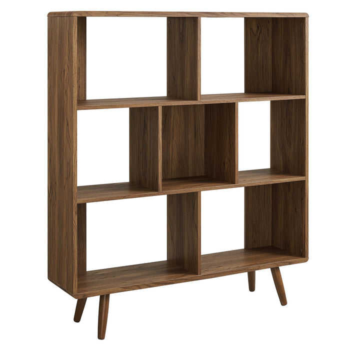 Transmit 7 Shelf Wood Grain Bookcase by Modway