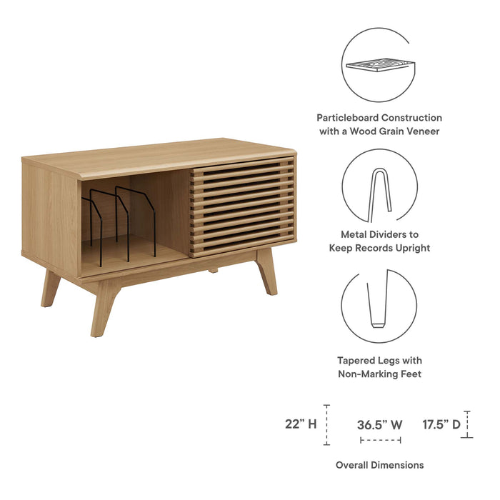 Render Vinyl Record Display Stand by Modway