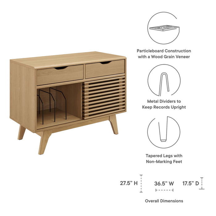 Render Vinyl Record Display Stand by Modway