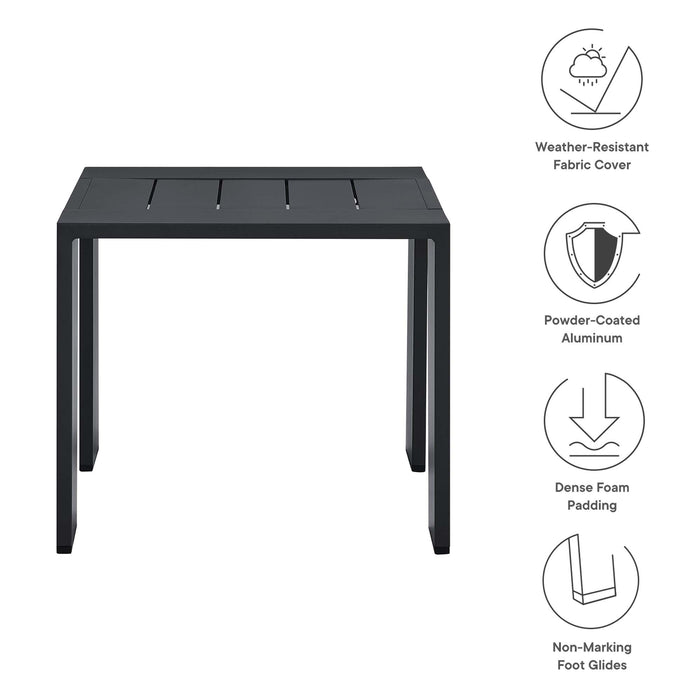 Tahoe Outdoor Patio Powder-Coated Aluminum End Table by Modway