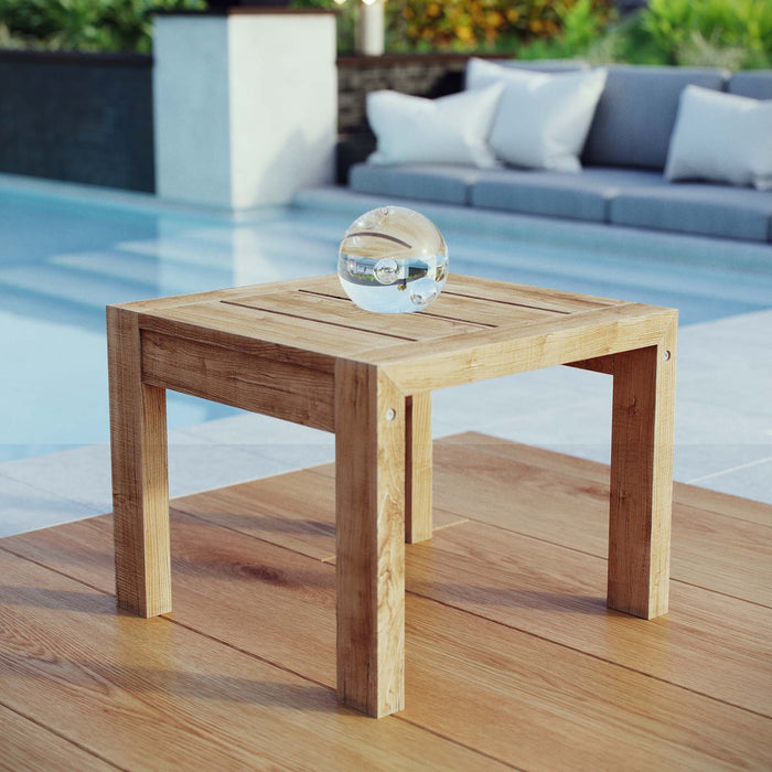 Upland Outdoor Patio Wood Side Table by Modway