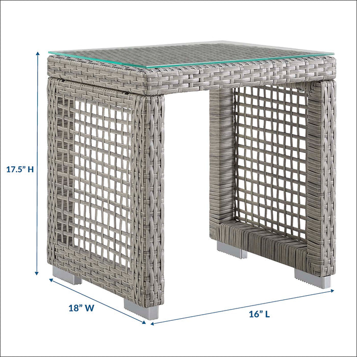 Aura Outdoor Patio Wicker Rattan Side Table by Modway