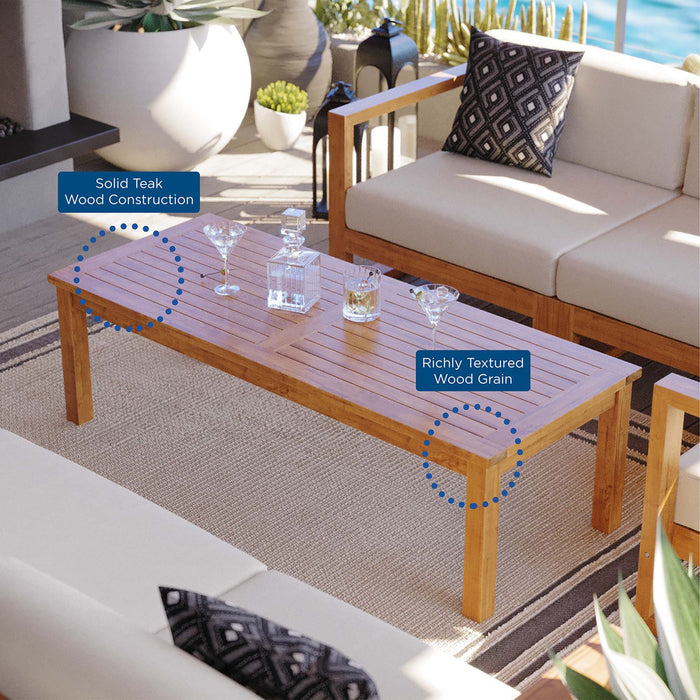 Upland Outdoor Patio Teak Wood Coffee Table by Modway