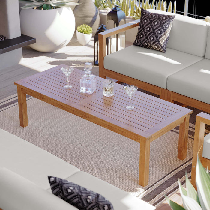 Upland Outdoor Patio Teak Wood Coffee Table by Modway