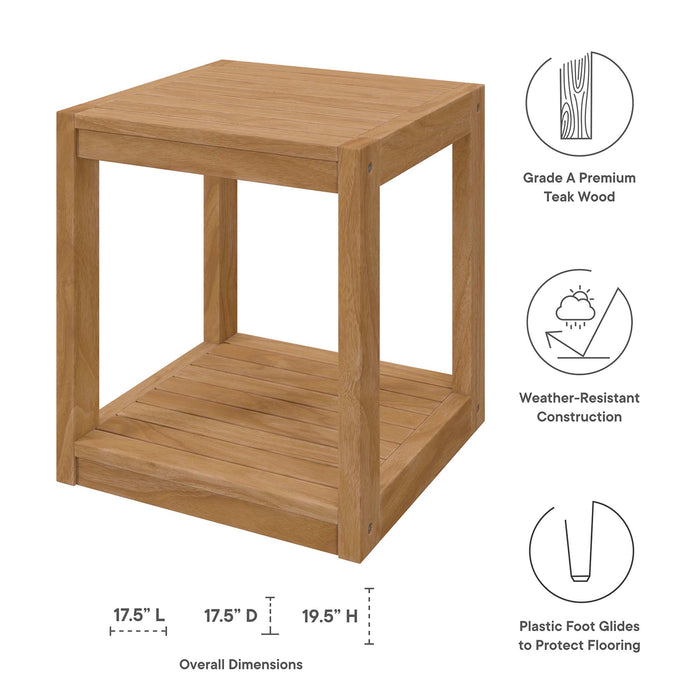 Carlsbad Teak Wood Outdoor Patio Side Table by Modway