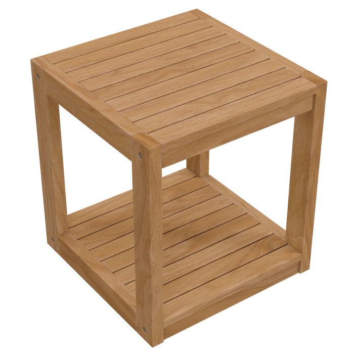 Carlsbad Teak Wood Outdoor Patio Side Table by Modway