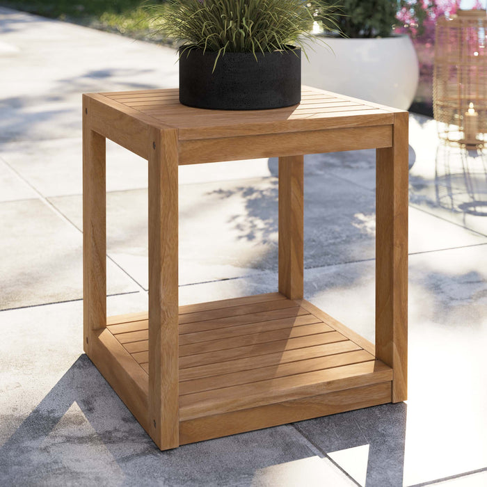 Carlsbad Teak Wood Outdoor Patio Side Table by Modway