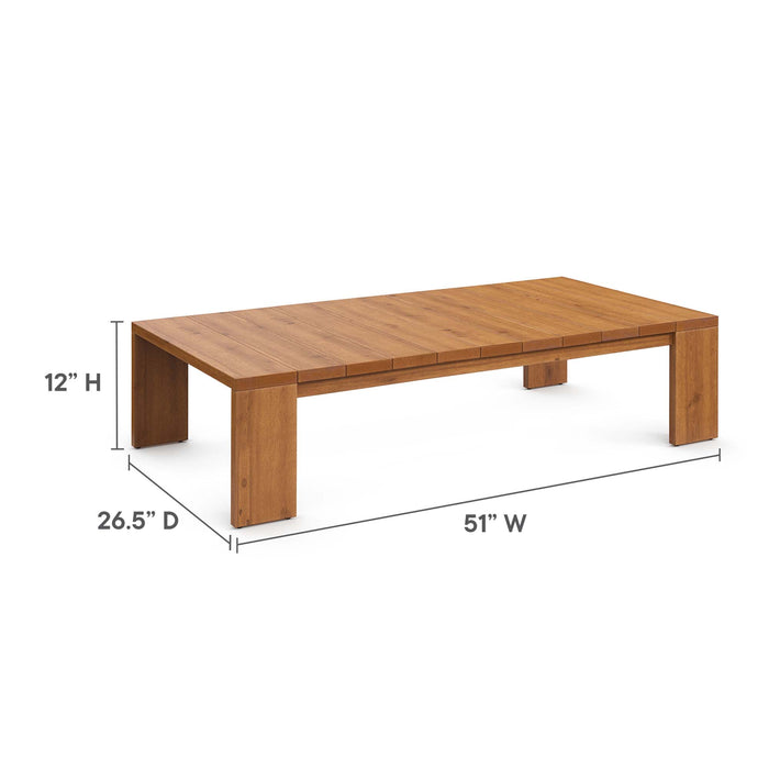 Tahoe Outdoor Patio Acacia Wood Coffee Table by Modway