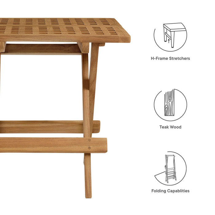 Vienna Outdoor Patio Teak Wood Side Table by Modway