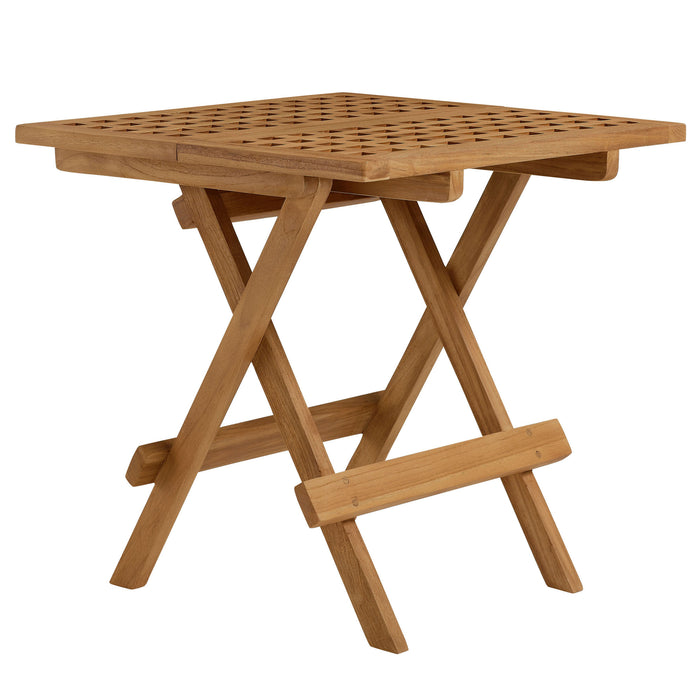 Vienna Outdoor Patio Teak Wood Side Table by Modway