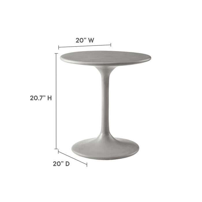 Esme Outdoor Patio Outdoor Patio Concrete Side Table by Modway