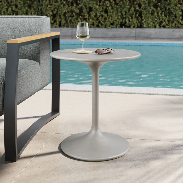 Esme Outdoor Patio Outdoor Patio Concrete Side Table by Modway