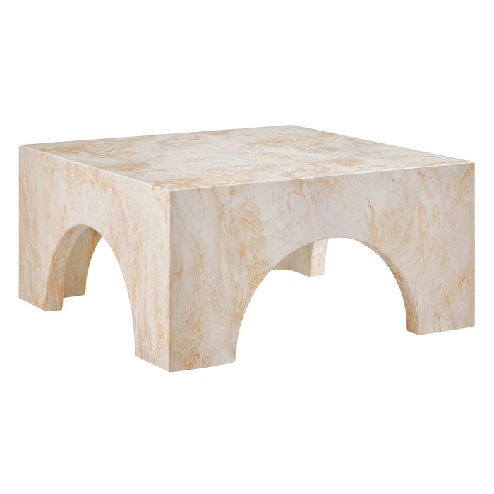 Valen Indoor - Outdoor Patio Arched Concrete Coffee Table by Modway